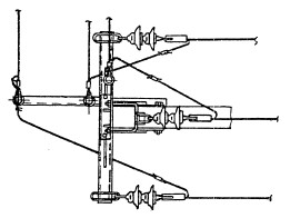 Устройство ответвления УОК-1 от концевой опоры А10-3 (типовой проект 3.407.1-143.3.13)