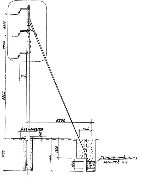Угловая промежуточная опора ЛЭП УП16.4-1 (типовой проект 3.407.1-143.4.4)