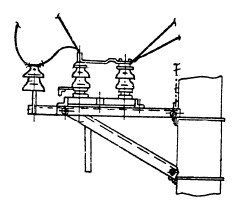 Установка разъединителя АР-3 для анкерной опоры А10-3 (типовой проект 3.407.1-143.3.15)