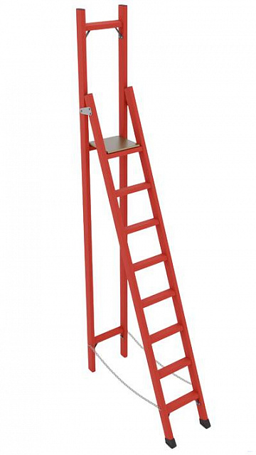 ССВ-3,3 стремянка стеклопластиковая с вертикальной опорой, h=3590мм, h рабочей площадки=2500мм, ступ.8