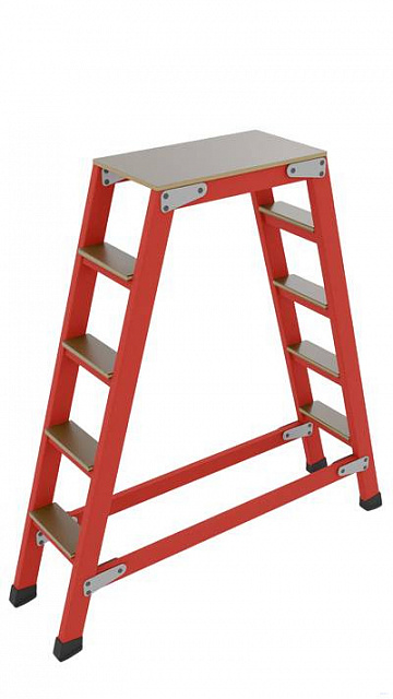 ССП-1,2-Ш, стеклопластиковая с симметричными опорами подмость h=1200мм, 4х2 широких ступеней,  разборная, площадка 600х500мм