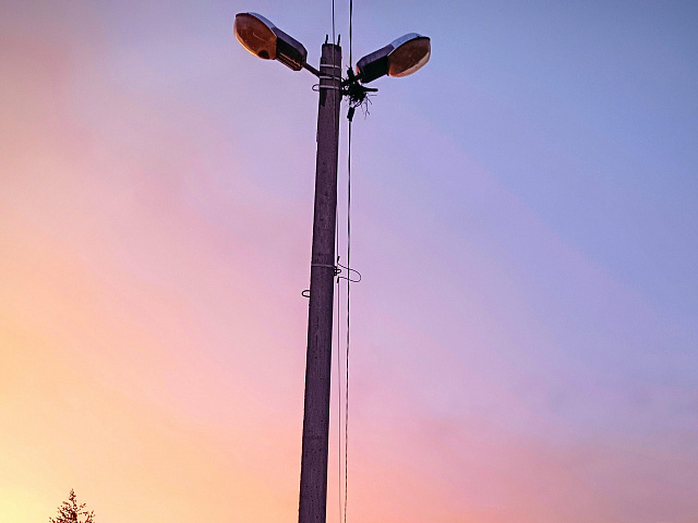 Промежуточная одноцепная опора П-31 с двумя установками светильников (проект 11.0015)