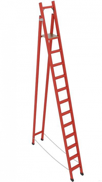 ССС-3,8Т диэлектрическая стремянка с симметричной опорой, Телеком, h=3800мм, h рабочей площадки=2900мм, ступ.12