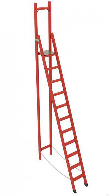 ССВ-3,6Т стремянка стеклопластиковая с вертикальной опорой, Телеком, h=3870мм, h рабочей площадки=2600мм, ступ.11