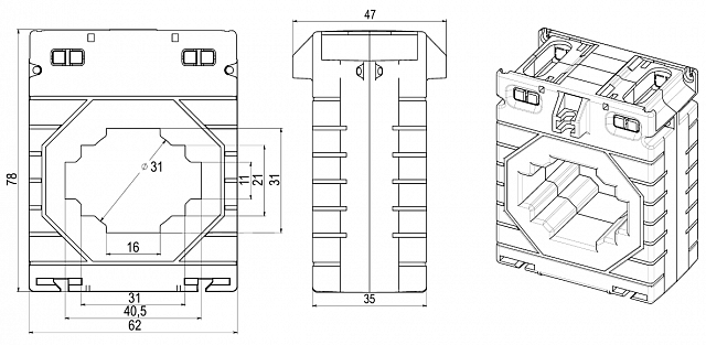 Трансформатор тока MAK-ru 62/40-800/5-0,2S