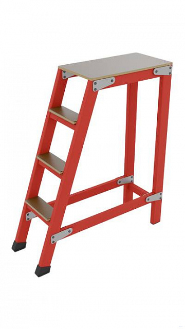 СВП-0,8-Ш стеклопластиковая с вертикальными опорами подмость h=800мм, 3 широкие ступени, разборная, площадка 600х500мм